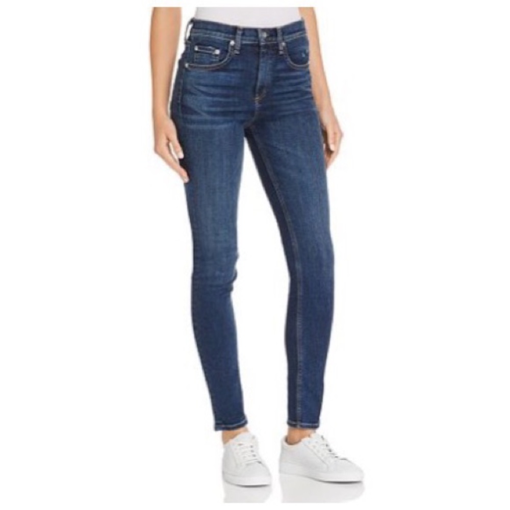 Rag & bone Elton high rise skinny jeans in blue women's 26